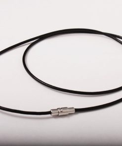Alternative view of 2 mm. Black leather cord