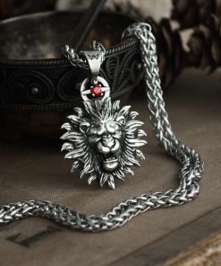 Alternative view of Pendant of Courage, lion sun medallion