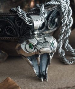 Viper school medallion, snake head pendant