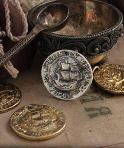 Alternative view of Uncharted Pirate Sigil, Gold Coin, Jolly Roger, pirate Sailboat