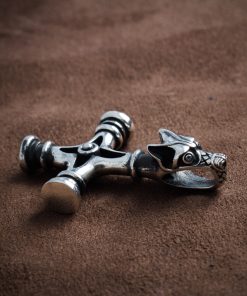 Viking Thor's Cross, Wolf’s cross talisman, Fenrir pendant