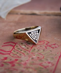 Alternative view of Ancient Viking Valknut ring