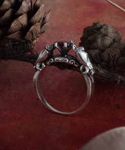Elegant gothic Bat ring