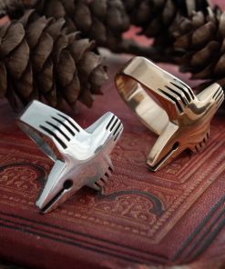 Alternative view of Writer ring, Raven cross