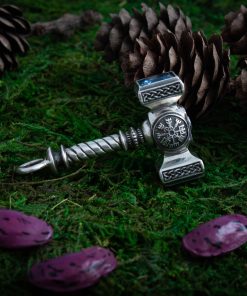 Alternative view of Hammer medallion with Vegvisir symbol