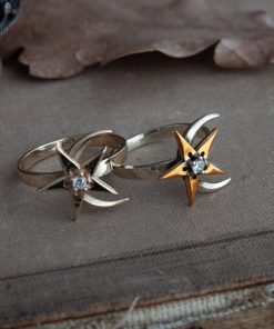Moon and Star ring