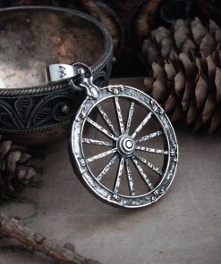 Alternative view of Handmade wheel pendant, symbol of destiny