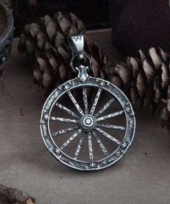 Handmade wheel pendant, symbol of destiny