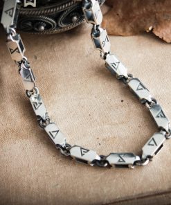 Sterling silver 4,5 mm chain with witcher signs