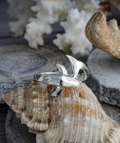 Alternative view of Silver whale ring