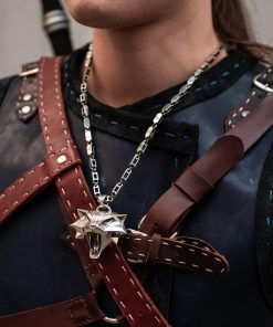 Alternative view of Sterling silver 4,5 mm chain with witcher signs