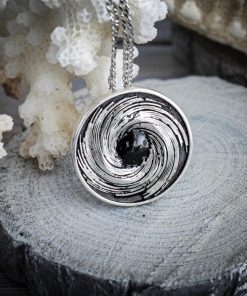 Silver Galaxy – Elegant Cosmic Jewelry, brooch or pendant