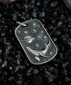 Silver Pendant with a Celestial Whale