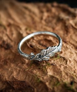 Silver Oak Twig Ring