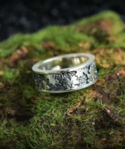 Silver Oak Leaves Ring