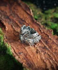Alternative view of Silver Oak Leaf Ring