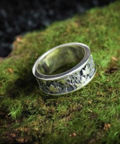 Alternative view of Silver Maple Leaves Ring