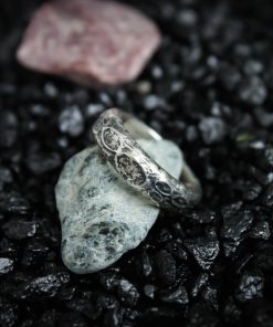 Alternative view of Moon Crater Texture Silver Ring