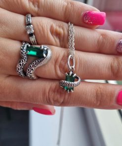 Alternative view of Octopus Mini Pendant, Silver