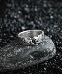 Alternative view of Silver "Corrosion" Ring