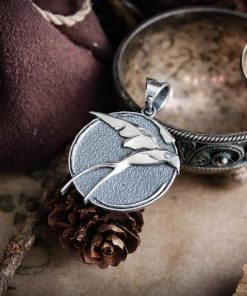 Alternative view of Handmade swallow medallion