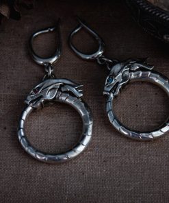 Alternative view of Ouroboros earrings